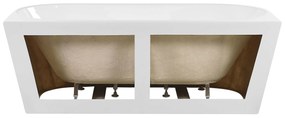 Banheira para parede em acrílico branco 170 x 80 cm HARVEY Beliani