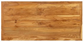 Mesa de bar em madeira de teca recuperada maciça 120x58x106 cm