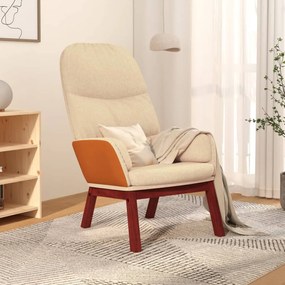 341062 vidaXL Cadeira de descanso tecido cor creme