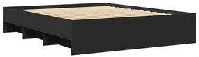 Estrutura de cama sem colchão 160x200 cm preto