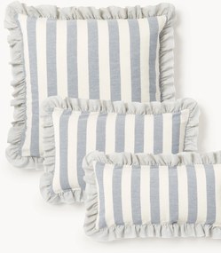 Fronha de almofada em linho e algodão com folhos Posie