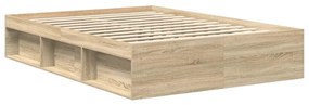 Estrutura de cama 140x190 cm carvalho sonoma