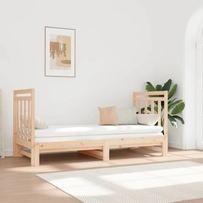 3124772 vidaXL Estrutura sofá-cama de puxar 2x(90x190) cm pinho maciço