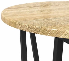 Mesa de Apoio vidaXL 2 pcs Madeira de Carvalho Sonoma e Metal