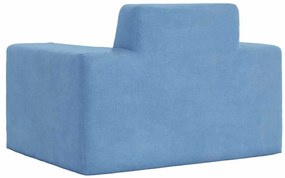 Sofá infantil pelúcia macia azul