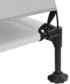 Cama Elevada para Cães com Toldo Removível Cinza Prateado XL Aço