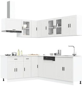 vidaXL 11 peças armário de cozinha conjunto Porto branco