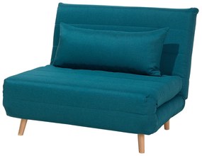 Sofá-cama em tecido azul turquesa SETTEN Beliani