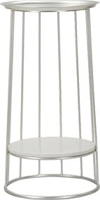 MESA DE APOIO TOWERY Ø 40X76 CM PRATEADA
