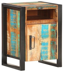 Mesa de cabeceira 40x35x55 cm madeira recuperada maciça