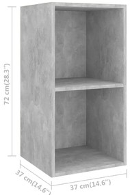 Armários de parede para TV 4pcs derivados madeira cinza cimento