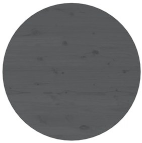 Mesa de centro Ø 55x45 cm madeira de pinho maciça cinzento