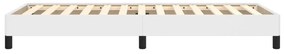 Estrutura de cama 90x190 cm couro artificial branco