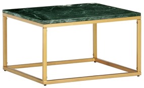 Mesa de centro 60x60x35cm pedra genuína textura mármore verde