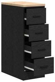 Armário de arrumação de garagem Preto 30x51x85 cm