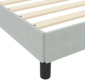 Cama box spring com colchão Cinzento-claro 90 x 190 cm Veludo