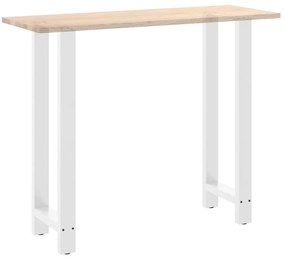 Pés para mesa de bar , brancos, 2 peças, 50x (110-111) cm, aço
