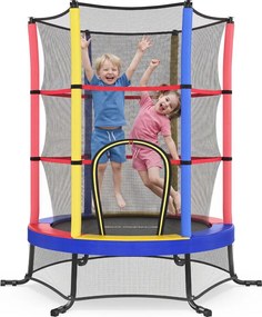 Trampolim infantil de 174 cm com rede de segurança e cobertura para os bordos Multicolorido