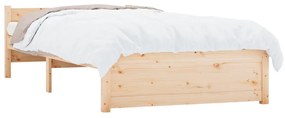 Estrutura de cama pequena solteiro 75x190 cm madeira maciça