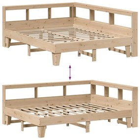 Cama com estante sem colchão 160x200 cm pinho maciço