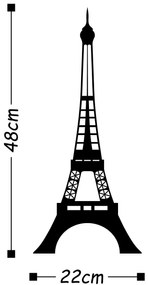 Acessório Decorativo de Parede Metal-100 – Preto – 22 x 48 cm