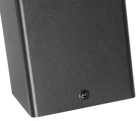 Candeeiro de pé para exterior preto 50 cm IP44 com vidro fumê - Denmark