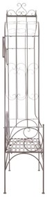 Banco de jardim 122 cm ferro antigo castanho