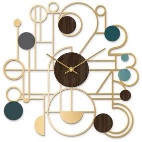 Relógio de Parede Dkd Home Decor Dourado Ferro Madeira Mdf (60 X 4.5 X 60 cm)