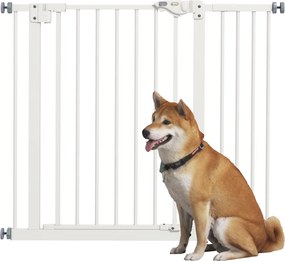Barreira de segurança para animais Largura ajustável: 74-80/87 - 94 cm (com haste de ajuste) com fecho automático e sistema de dupla travagem, sem nec
