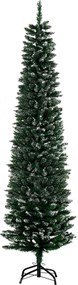HOMCOM Árvore de Natal Artificial Altura 190 cm com 570 Ramos de PVC Ignífugos Base Dobrável e Suporte Metálico Decoração de Natal Ø53x190 cm Verde | Aosom Portugal
