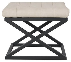 Pouffe Capraz – Preto e Branco – 50 cm x 42 cm x 40 cm