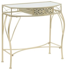 vidaXL Mesa de apoio de estilo francês metal 82x39x76 cm dourado