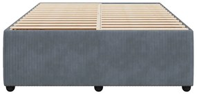 Estrutura de cama sem colchão 140x200 cm veludo cinzento-escuro