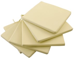 Outsunny Conjunto de 6 Almofadas de Cadeira de Jardim Exterior Enchimento 3 cm Tecido de Poliéster 42x42 cm Bege | Aosom Portugal