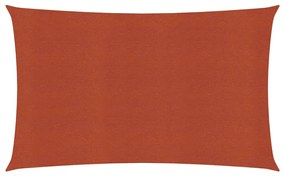 Para-sol estilo vela 160 g/m² 2x5 m PEAD terracota