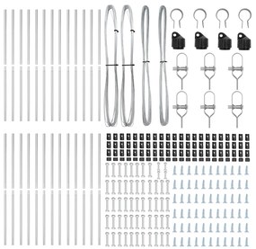 Postes de Cerca 26 pcs Ø32 mm 200 cm em Aço Galvanizado