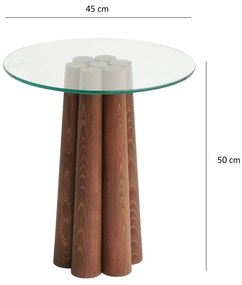 Mesa de Centro Pianeta – Nogueira – 45 cm x 50 cm x 50 cm