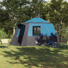 vidaXL Barraca Cabana com telhado Azul e Cinza 405 x 405 x 273 cm