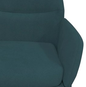 Cadeira de descanso veludo azul