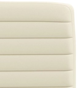 Cadeiras de jantar 2 pcs couro artificial cor creme