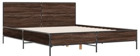 Estrutura de cama 140x190cm derivados madeira/metal