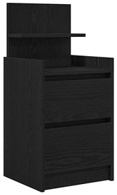 Mesas de cabeceira com 2 gavetas 2 pcs 38x34x80 cm preto