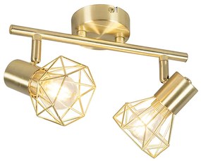 Projetores Art Deco em latão inclináveis e rotativos 2-luzes - Mosh Moderno