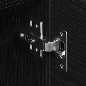 Suporte para TV vidaXL - Carvalho Preto, 150x30x50 cm, Feito de Madeir