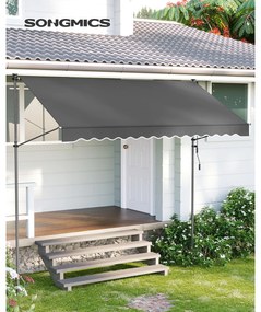 Toldo varandas 300 x 130 cm com manivela Antracite