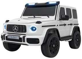 Carro elétrico para Crianças 24V 4x4 200W Mercedes Benz G63 AMG XXL Rodas de EVA, Assento de couro Branco