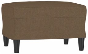 4 pcs conjunto de sofás com almofadas tecido castanho