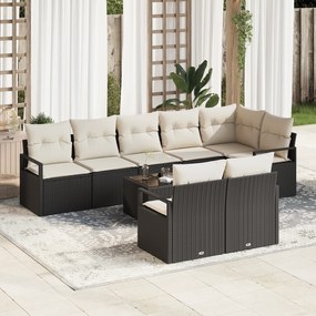 Conjunto de Sofá de Jardim vidaXL 8 Peças com Almofadas Marrom Rattan