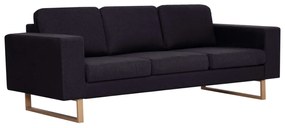 2 pcs conjunto de sofás tecido preto