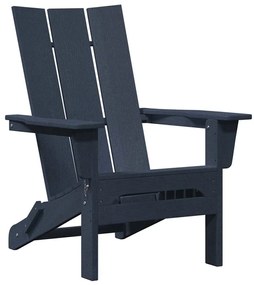 Cadeira Adirondack Dobrável Azul-marinho 74.5x80.5x90 cm HDPE